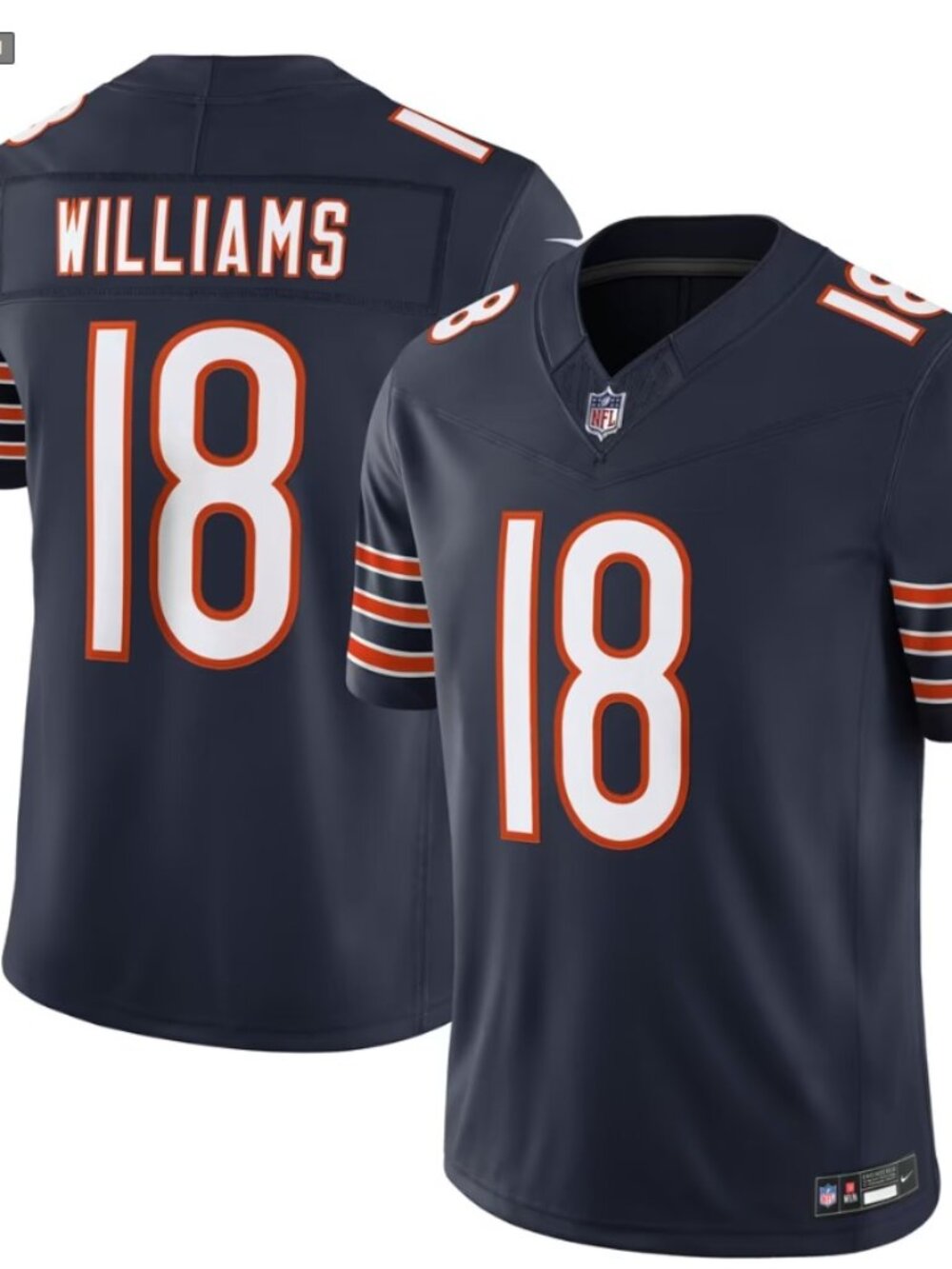 NWT Caleb Williams Chicago Bears Nike Vapor F.U.S.E. Stitched Limited Jersey - L